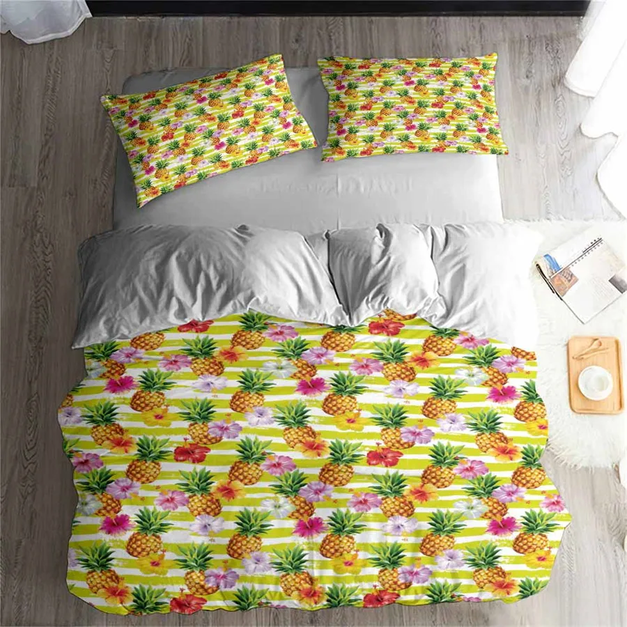 HELENGILI 3D Bedding Set Pineapple Print Duvet cover set lifelike bedclothes with pillowcase bed set home Textiles #2-8
HELENGILI 3D Bedding Set Pineapple Print Duvet cover set lifelike bedclothes with pillowcase bed set home Textiles #2-8