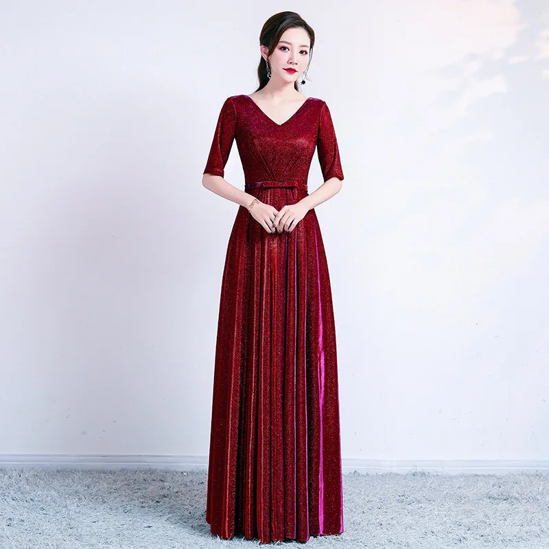 Sexy Slim V-neck Lace bling satin lace-up New arrival modern party dress Chinese style Evening Dress Vestidos Size S-3XL
Sexy Slim V-neck Lace bling satin lace-up New arrival modern party dress Chinese style Evening Dress Vestidos Size S-3XL
