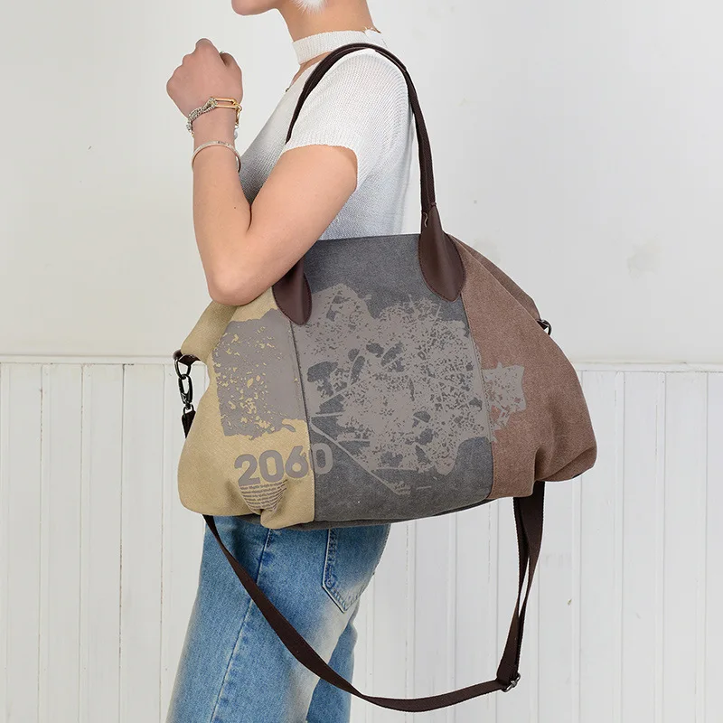New Fashion Canvas Bag Fashion Retro Large Capacity Top-Handle Bags Printed Women's Bag Shoulder Locomotive Bag Crossbody Bags
New Fashion Canvas Bag Fashion Retro Large Capacity Top-Handle Bags Printed Women's Bag Shoulder Locomotive Bag Crossbody Bags
