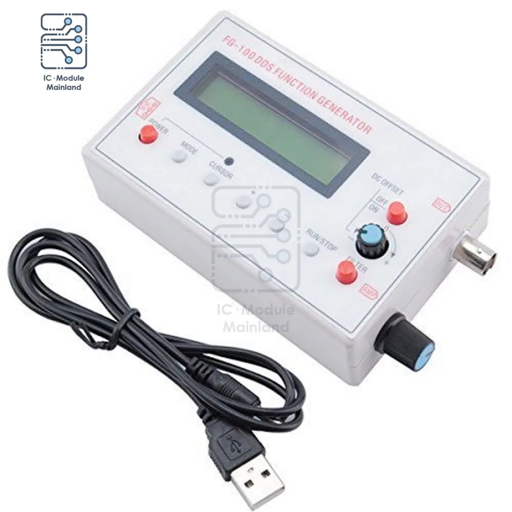

DC3.7-10V FG-100 DDS Function Signal Generator Module 1Hz - 500KHz Frequency Counter Sine Square Triangle Sawtooth Wave