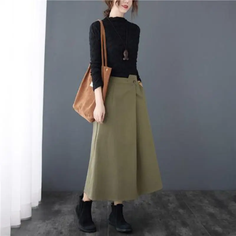 2020 Autumn& Winter New High Waist Slimming Retro Simple Fashion Irregular Plus Size Wild Women A-line Long Skirt Free Shipping
2020 Autumn& Winter New High Waist Slimming Retro Simple Fashion Irregular Plus Size Wild Women A-line Long Skirt Free Shipping