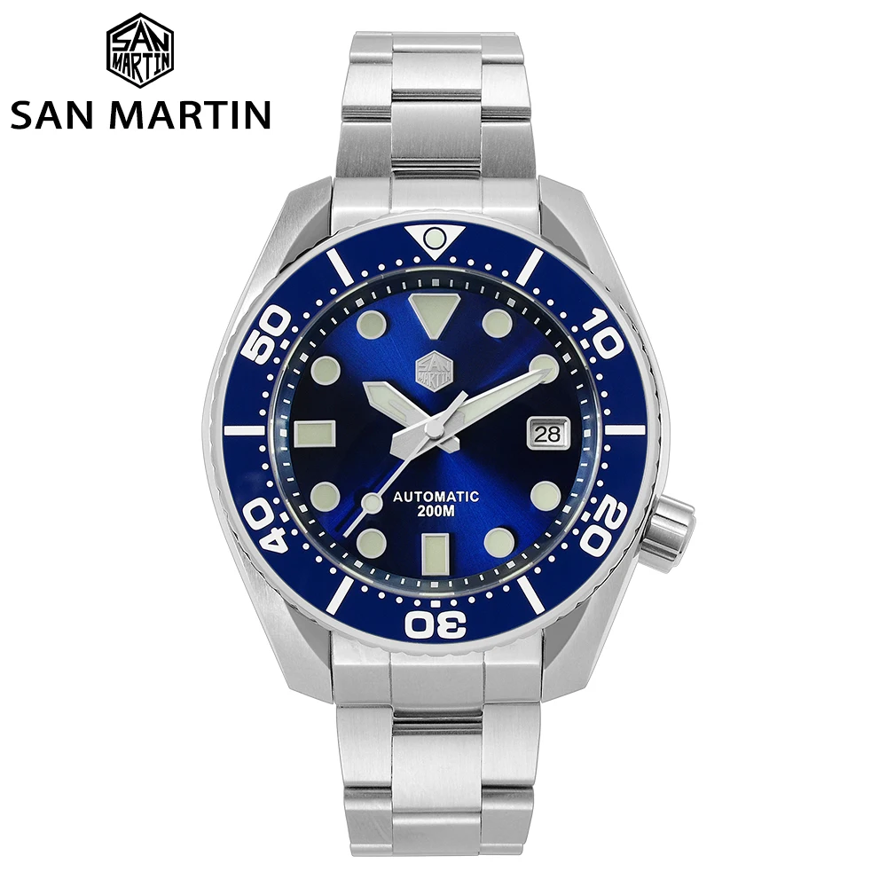 San Martin Diver MM200 NH35 Men Automatic Mechanical Watches Luxury Sapphire Ceramic Bezel 20Bar BGW-9 Luminous Date Window
San Martin Diver MM200 NH35 Men Automatic Mechanical Watches Luxury Sapphire Ceramic Bezel 20Bar BGW-9 Luminous Date Window