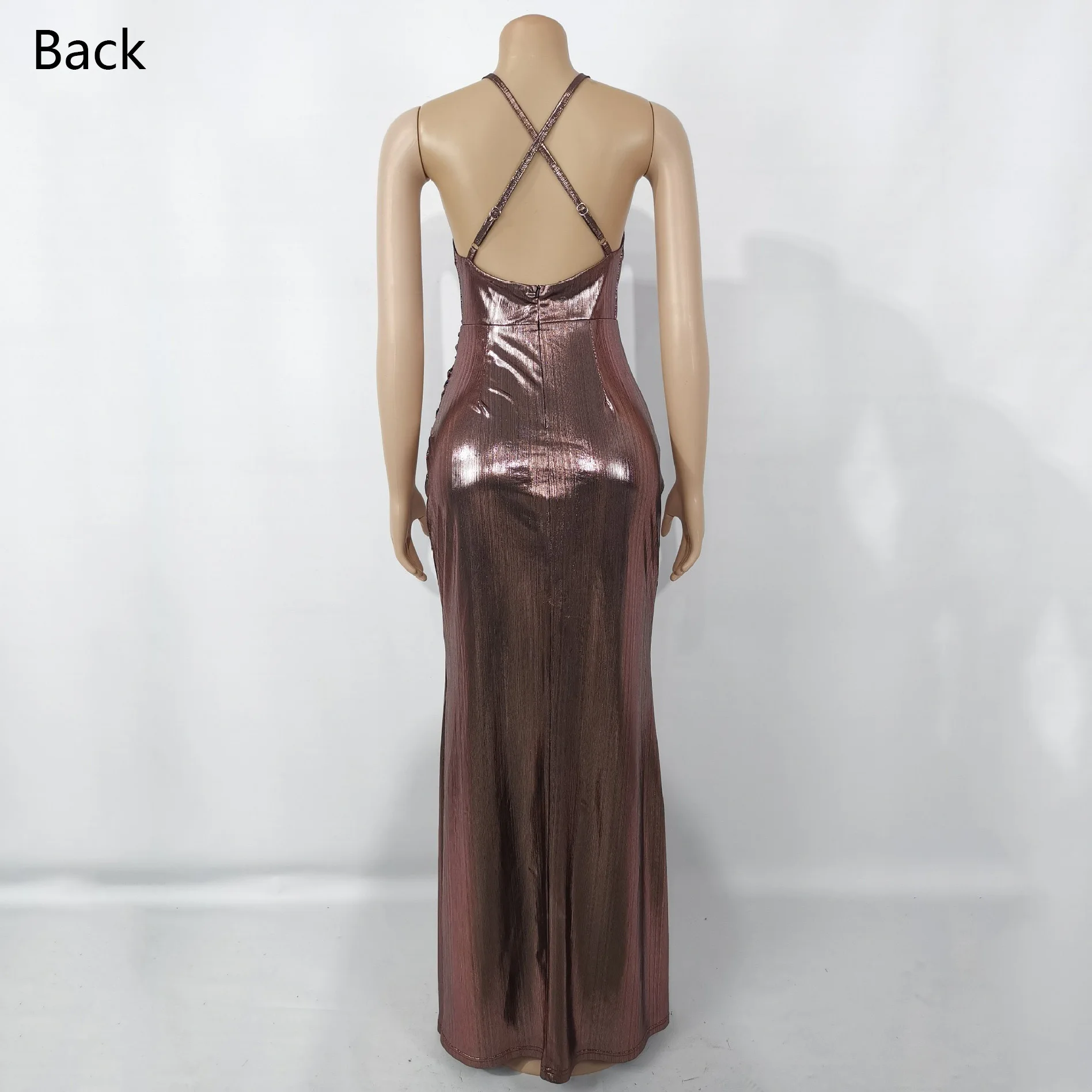 Sexy Spaghetti Strap Dress For Women v Neck Sleeveless Bodycon High Split Floor Length Elegant Evening Night Party Vestidos New
Sexy Spaghetti Strap Dress For Women v Neck Sleeveless Bodycon High Split Floor Length Elegant Evening Night Party Vestidos New