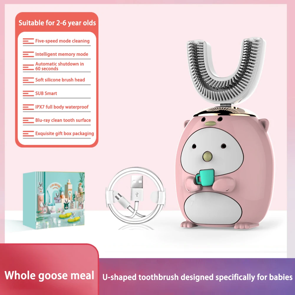 360 Degree Automatic Sonic Electric Toothbrush Silicone Ultrasonic Electronic Tooth Brush USB Rechargeable 4 Mode Teeth Cleaner
360 Degree Automatic Sonic Electric Toothbrush Silicone Ultrasonic Electronic Tooth Brush USB Rechargeable 4 Mode Teeth Cleaner
