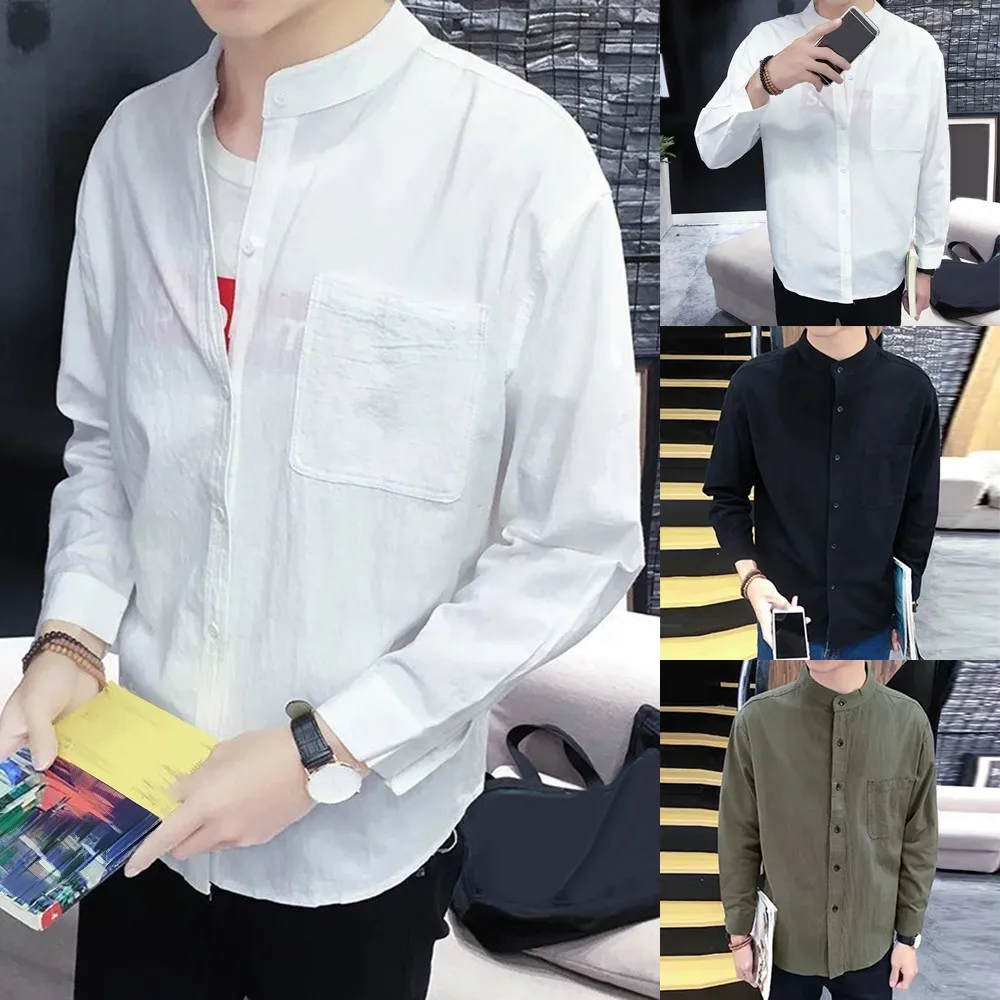 2021 New Men's Casual Blouse Cotton Linen Shirt Loose Tops Short Sleeve Tee Shirt Spring Autumn Summer Casual Handsome Men Shirt
2021 New Men's Casual Blouse Cotton Linen Shirt Loose Tops Short Sleeve Tee Shirt Spring Autumn Summer Casual Handsome Men Shirt