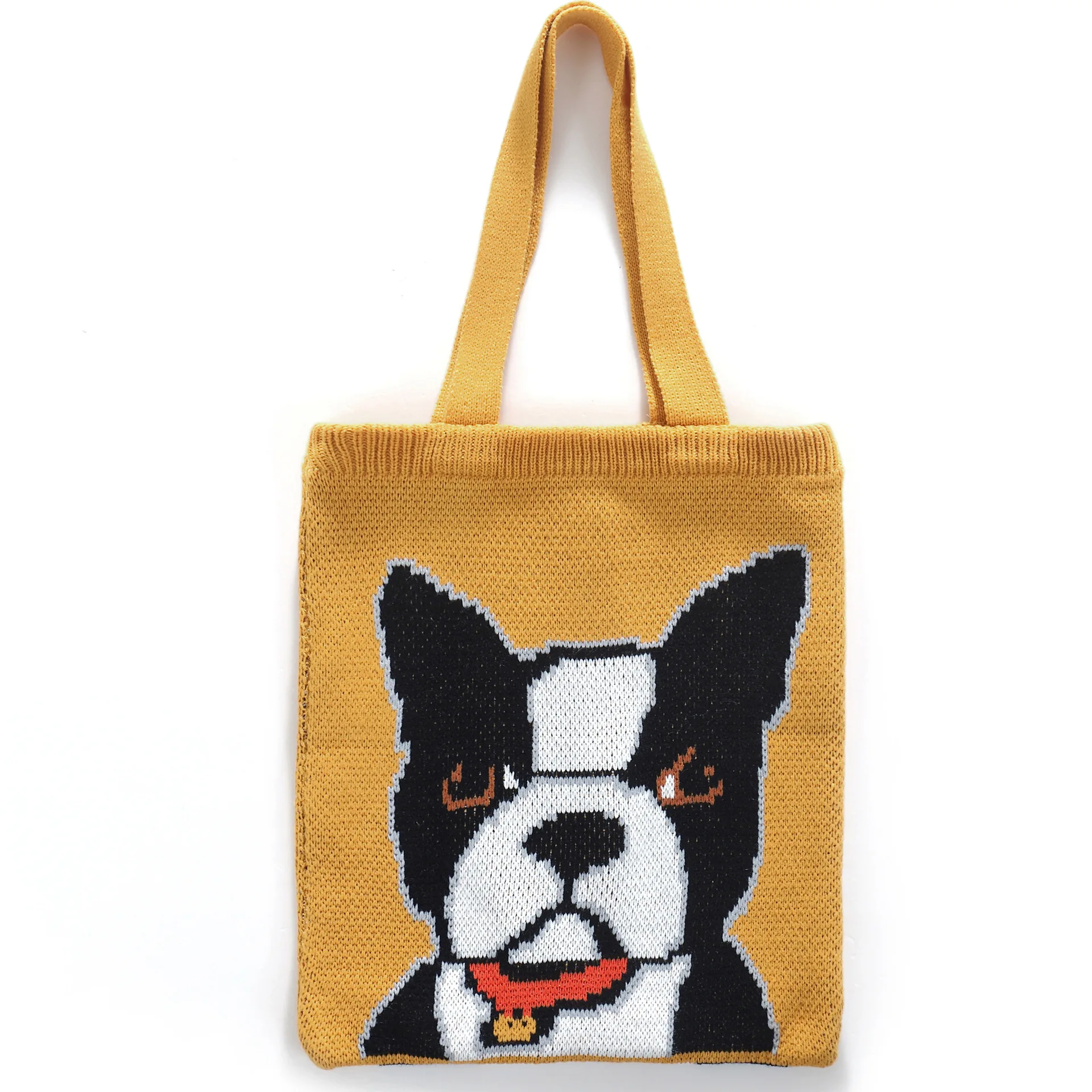 Bulldog Pattern Cartoon Knitting Tote Bag Female Girl Fashion Anime Cute Soft Crochet Woolen Women Handbag Large Shopper Bag Hot
Bulldog Pattern Cartoon Knitting Tote Bag Female Girl Fashion Anime Cute Soft Crochet Woolen Women Handbag Large Shopper Bag Hot