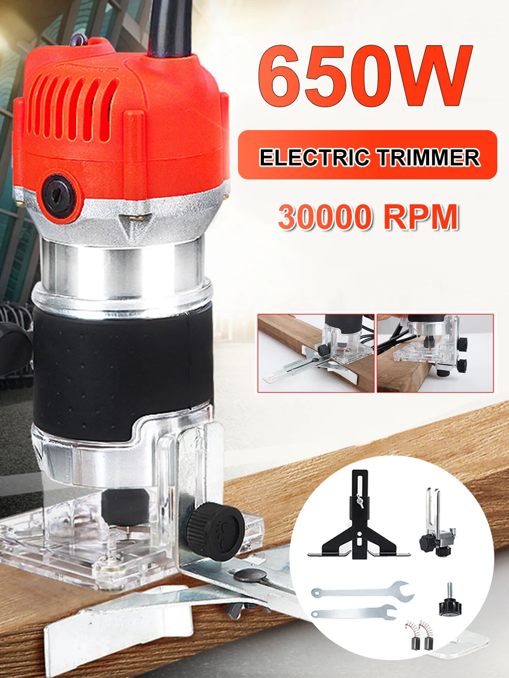 650W Electric Manual Trimming, Slotting and Drilling Wood Carving Machine Grinding and Engraving Machine 30000RPM
650W Electric Manual Trimming, Slotting and Drilling Wood Carving Machine Grinding and Engraving Machine 30000RPM