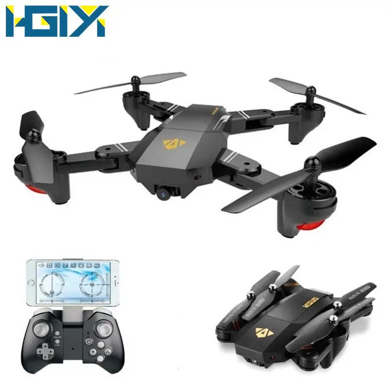 HGIYI XS809HW XS809W Радиоуправляемый Дрон с широкоугольной HD камерой WiFi FPV Quadcopte высота удержания Профессиональный