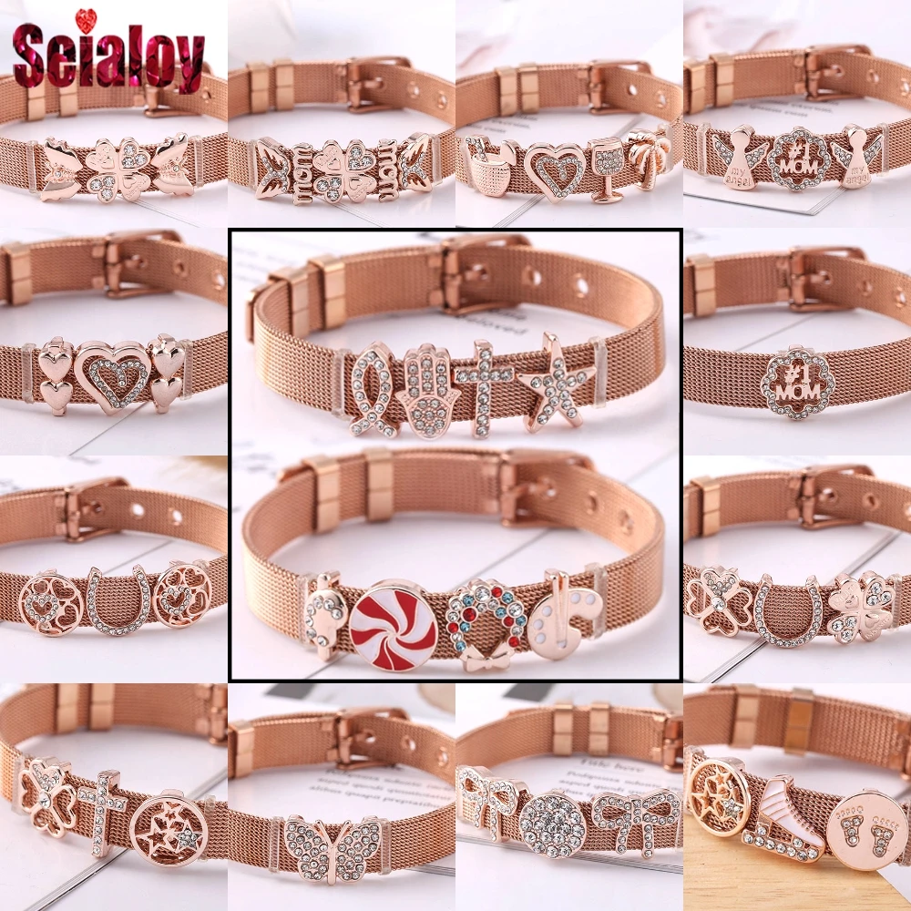 Seialoy Rose Gold Stainless Steel Bracelets For Women Original Heart Angel Cross Charm 10mm Wide Watch Bracelet Jewelry Gifts
Seialoy Rose Gold Stainless Steel Bracelets For Women Original Heart Angel Cross Charm 10mm Wide Watch Bracelet Jewelry Gifts