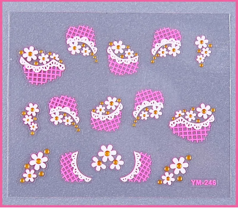 30 Sheets/set Cute Pink Lady Nail Sticker 3D Nail Sticker Bowknot Fresh Flower Manicure Applique Net Nail Sticker
30 Sheets/set Cute Pink Lady Nail Sticker 3D Nail Sticker Bowknot Fresh Flower Manicure Applique Net Nail Sticker