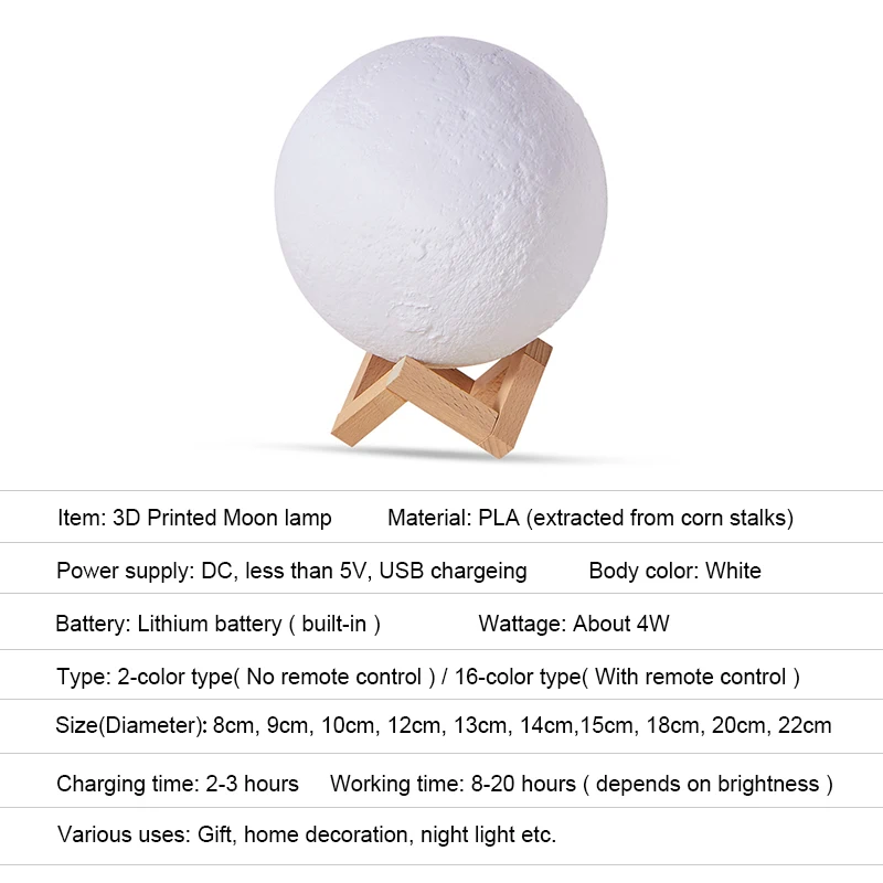 3D Moon Lamp Led Sensor Table Lamps For Bedroom Living Room Bedside Lamp Christmas Gift USB Rechargeable 16 Color Remote Control
3D Moon Lamp Led Sensor Table Lamps For Bedroom Living Room Bedside Lamp Christmas Gift USB Rechargeable 16 Color Remote Control
