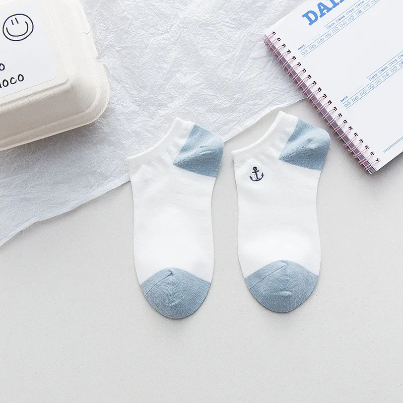 5pairs Women Socks Summer Blue Color Sea Mew Mermaid Dolphin Sailboat Boat Anchor Sailing Socks Embroidery Cotton Boat Socks
5pairs Women Socks Summer Blue Color Sea Mew Mermaid Dolphin Sailboat Boat Anchor Sailing Socks Embroidery Cotton Boat Socks