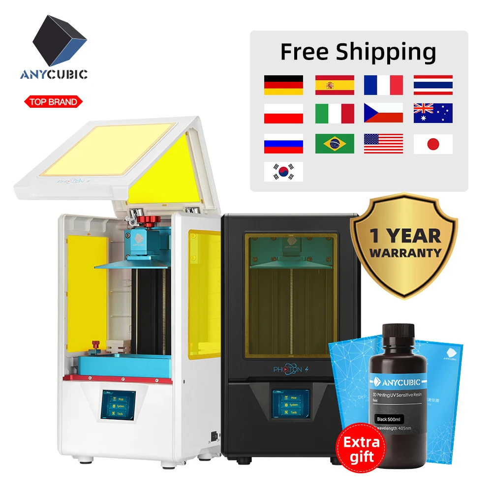 3D принтер ANYCUBIC Photon S матрица 405 нм УФ светильник быстрая нарезка двойная ось Z