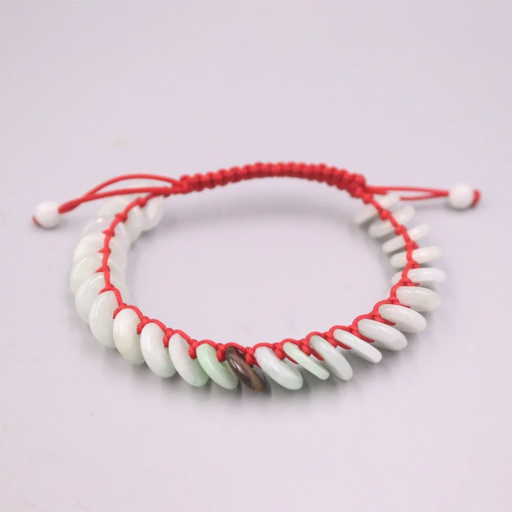 Genuine Natural Green A Jadeite 8mm Safe-Circle with Red Cord Handmade Bracelet
Genuine Natural Green A Jadeite 8mm Safe-Circle with Red Cord Handmade Bracelet