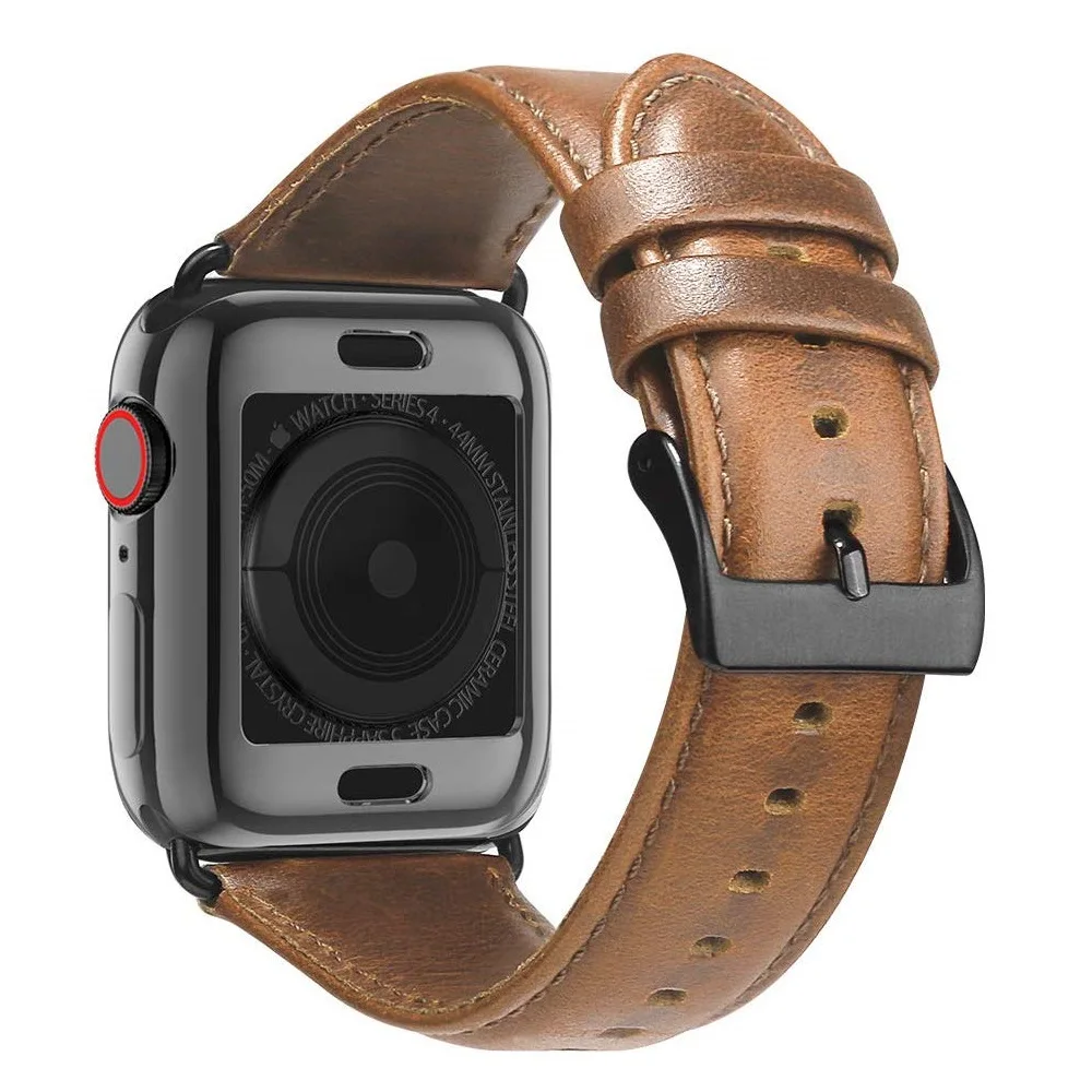 Фото Ремешок кожаный для apple watch band 44 мм браслет iWatch Series 4 5 40 мм|Ремешки часов| |