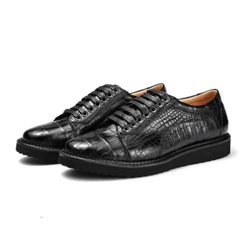 

sanpijiang new crocodile Leather shoes business Genuine leather Men's shoes crocodile shoes new male Casual shoes