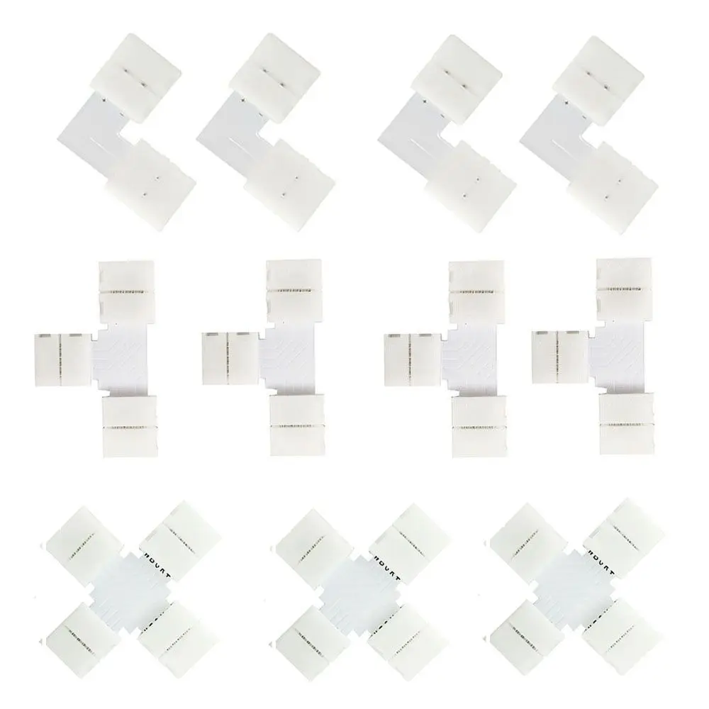 Solderless Accessories Corner Connector T/L/X-Shaped 2/3/4/5Pin10mm Wide For WS2812 3528 5050 RGB RGBW Luces LED Strip
Solderless Accessories Corner Connector T/L/X-Shaped 2/3/4/5Pin10mm Wide For WS2812 3528 5050 RGB RGBW Luces LED Strip