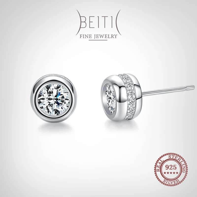 Beitil 925 Sterling Silver Classic Dazzling Clear CZ Round Studs Earring For Women Wedding Engagement Jewelry Gift
Beitil 925 Sterling Silver Classic Dazzling Clear CZ Round Studs Earring For Women Wedding Engagement Jewelry Gift