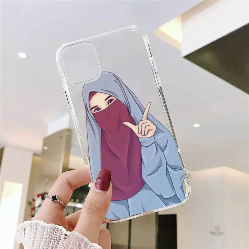 Muslim girl cute cartoon Phone Case Transparent soft For iphone 5 5s 5c se 6 6s 7 8 11 12 plus mini x xs xr pro max
Muslim girl cute cartoon Phone Case Transparent soft For iphone 5 5s 5c se 6 6s 7 8 11 12 plus mini x xs xr pro max