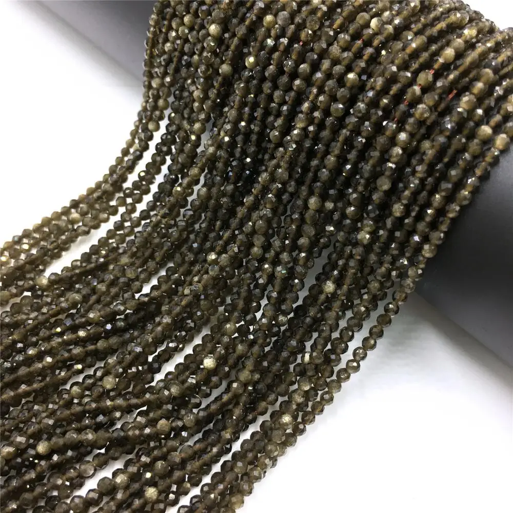Natural Gold Obsidian Beads Faceted Round Obsidian Stone Beads For Jewelry Making DIY Women Man Bracelet Necklace Accessories15"
Natural Gold Obsidian Beads Faceted Round Obsidian Stone Beads For Jewelry Making DIY Women Man Bracelet Necklace Accessories15"