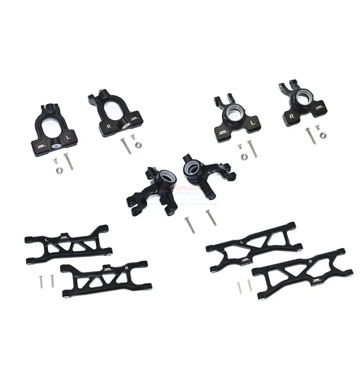 GPM CNC Aluminum alloy front C seat + front steering cup + rear cup + front and rear lower A arm set for ARRMA 1/10 KRATON
GPM CNC Aluminum alloy front C seat + front steering cup + rear cup + front and rear lower A arm set for ARRMA 1/10 KRATON
