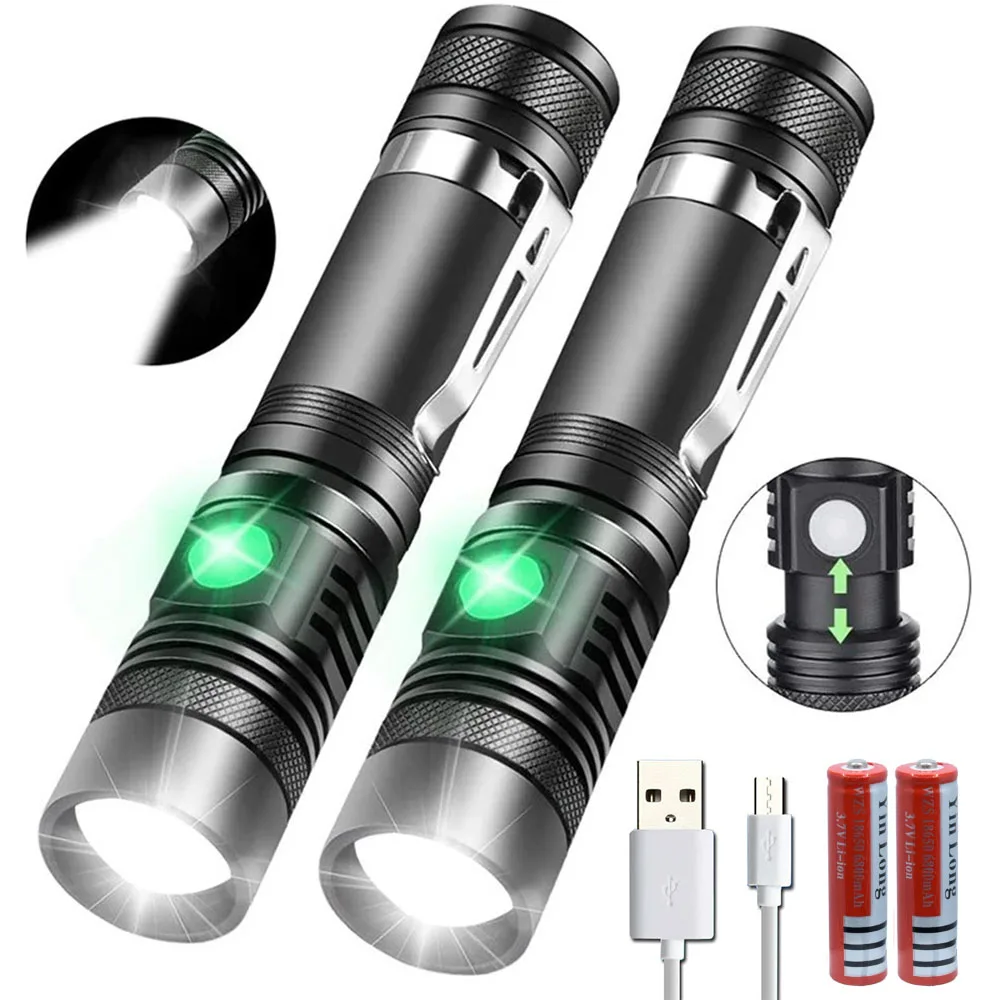 Ultra-bright LED flashlight, outdoor cycling, hunting, camping, waterproof flashlight, zoom USB rechargeable portable flashlight
Ultra-bright LED flashlight, outdoor cycling, hunting, camping, waterproof flashlight, zoom USB rechargeable portable flashlight