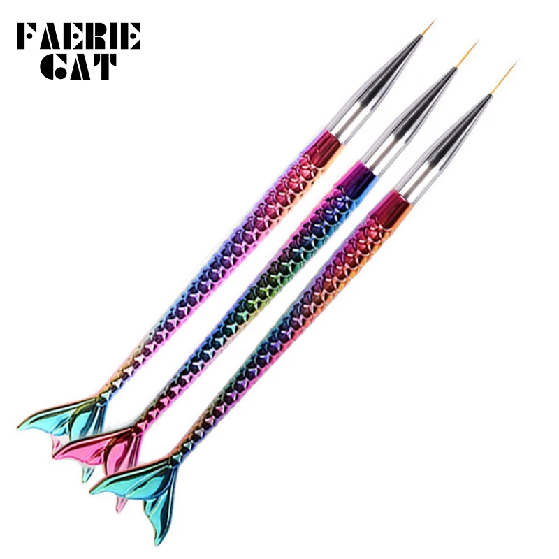 3pcs 7/9/11mm Nail Brush Liner Line Stripe Fish Tail Gradient Pen Design Tip Painting Drawing Manicure Acrylic Gel Polish Tool
3pcs 7/9/11mm Nail Brush Liner Line Stripe Fish Tail Gradient Pen Design Tip Painting Drawing Manicure Acrylic Gel Polish Tool