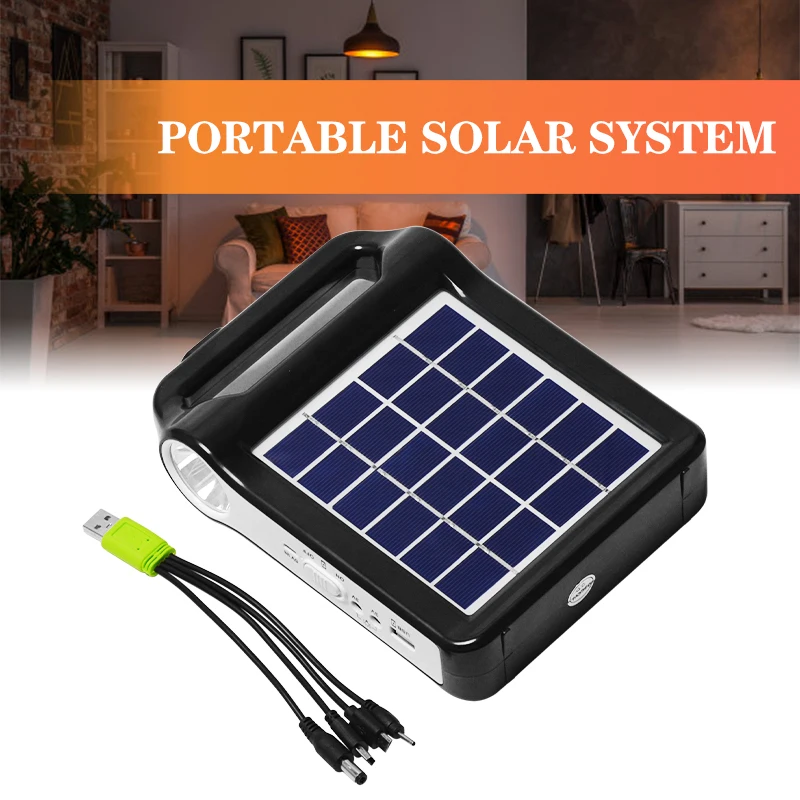 USB Charger Portable 6V Rechargeable Solar Panel Power Storage Generator System With Lamp Lighting Home Solar Energy System Kit
USB Charger Portable 6V Rechargeable Solar Panel Power Storage Generator System With Lamp Lighting Home Solar Energy System Kit