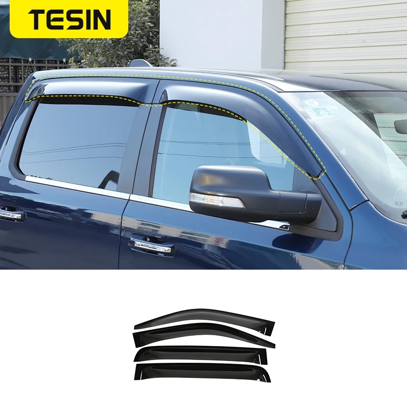 TESIN Awnings Shelters for Dodge RAM 1500 Car Window Visor Sun Deflector Rain Shade Guard for Dodge RAM 1500 2018+ Accessories
TESIN Awnings Shelters for Dodge RAM 1500 Car Window Visor Sun Deflector Rain Shade Guard for Dodge RAM 1500 2018+ Accessories