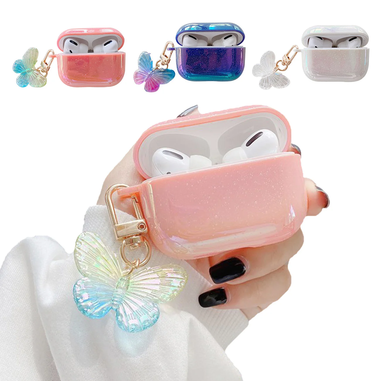 For Airpods PRO Cute Butterfly Case Girls Shockproof Hard PC Cover,360 FULL PROTECTIVE,Unique & Elegant Pattern,Easy to Carry
For Airpods PRO Cute Butterfly Case Girls Shockproof Hard PC Cover,360 FULL PROTECTIVE,Unique & Elegant Pattern,Easy to Carry