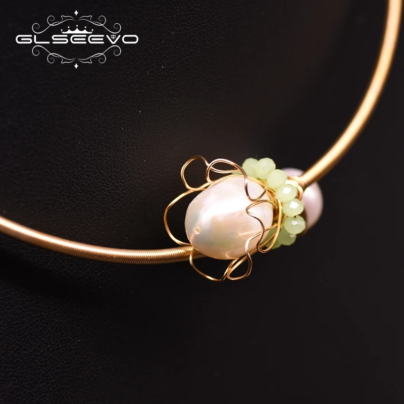 GLSEEVO Nautral Fresh Water Pearl Flower Choker Necklace For Women Engagement Party Chain Necklace Luxury Jewellery GN0177 
GLSEEVO Nautral Fresh Water Pearl Flower Choker Necklace For Women Engagement Party Chain Necklace Luxury Jewellery GN0177