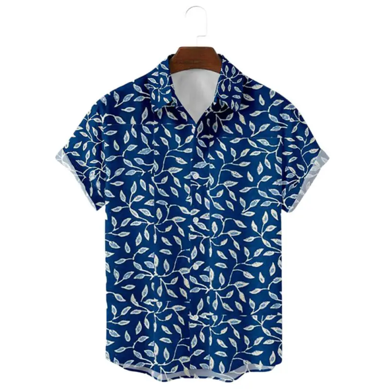 Men Shirt Printed Shirts Short Sleeve T-Shirt Summer Holiday Leaf Printed Blue Beach Casual Tops Shirts for Men
Men Shirt Printed Shirts Short Sleeve T-Shirt Summer Holiday Leaf Printed Blue Beach Casual Tops Shirts for Men