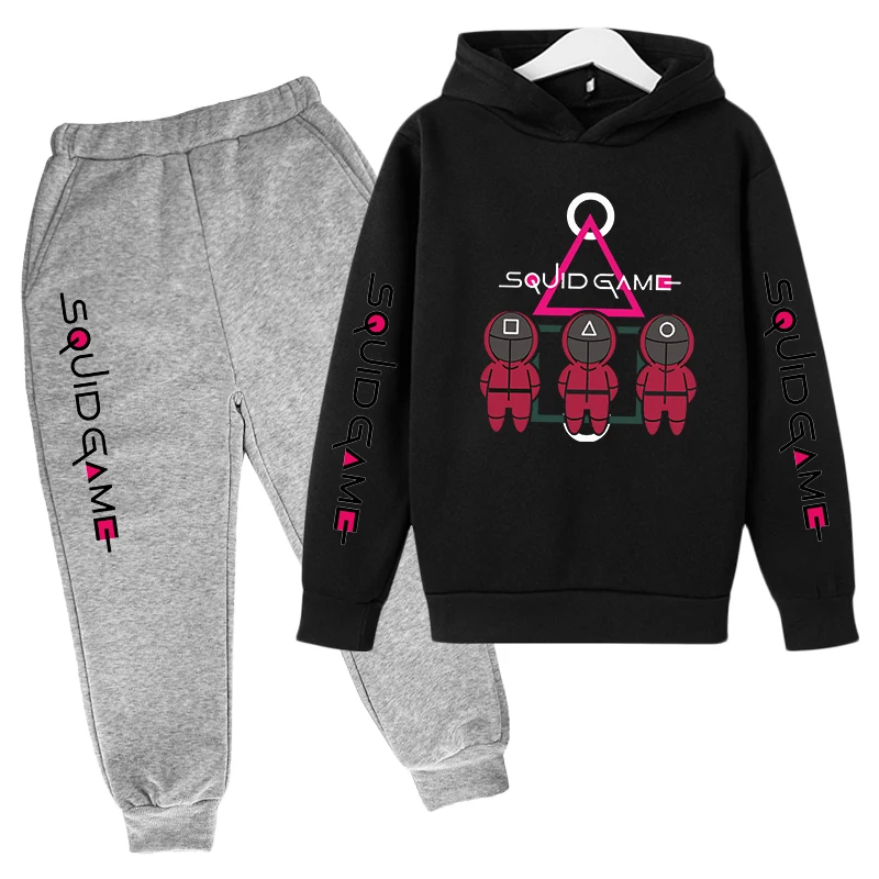 Autumn Boys' And Girls' Clothing New Korean Text Printed Sweater Set Game Squid4-14t Children's Hoodie + Trousers Sports Suit
Autumn Boys' And Girls' Clothing New Korean Text Printed Sweater Set Game Squid4-14t Children's Hoodie + Trousers Sports Suit