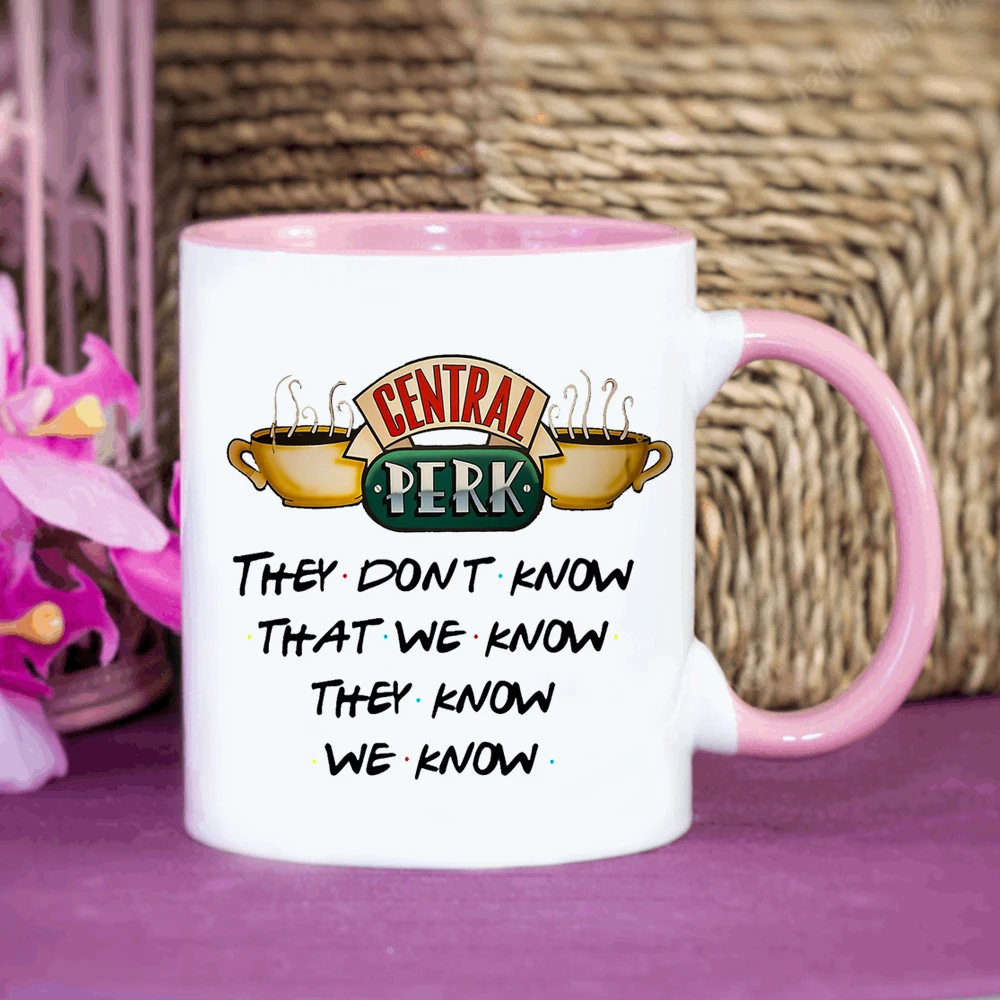 Friends TV Central Perk Mugs 350ml Pink Ceramic Girl Friend Birthday Gift Tea Cup Girlfriends Travel Coffee Mugs
Friends TV Central Perk Mugs 350ml Pink Ceramic Girl Friend Birthday Gift Tea Cup Girlfriends Travel Coffee Mugs