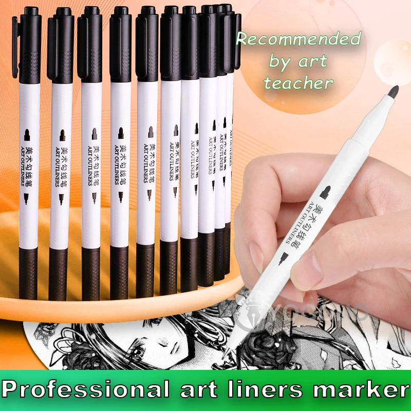 Different Sizes Art Marker Pen Ink Black Pigment Liner Based for Drawing Painting Hand Writing School Supplies|Маркеры-краски| |