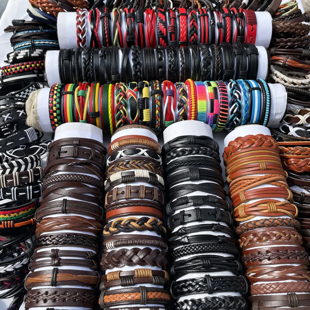 Wholesale Random 50PCS/Lot Surfer Bracelet Handmade Men's Women's Braided Leather Cuff Bracelets Wrap Jewelry Party Gift NM4
Wholesale Random 50PCS/Lot Surfer Bracelet Handmade Men's Women's Braided Leather Cuff Bracelets Wrap Jewelry Party Gift NM4