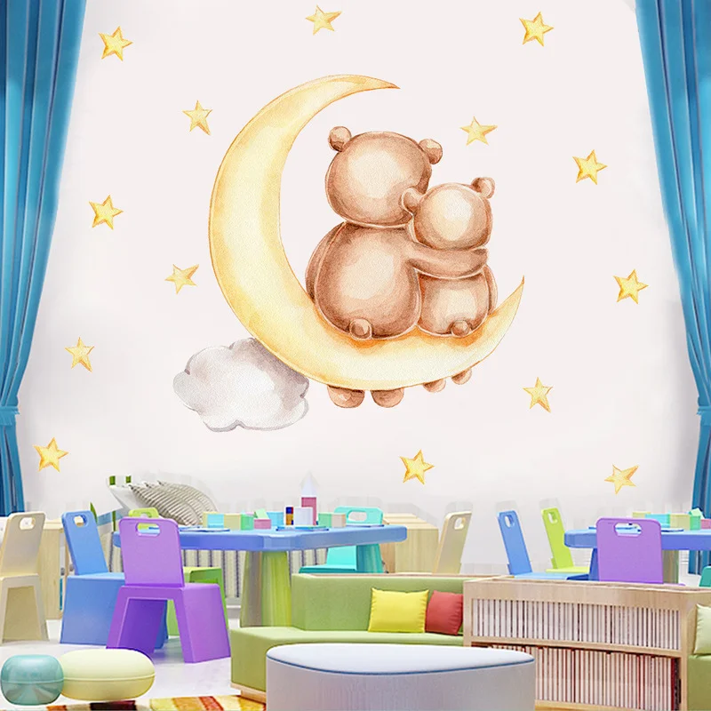 Cute Bear Baby Wall Stickers Kids Room Decor Aesthetic DIY Self-adhesive Boy Girl Bedroom Nursery Wall Decoration Nordic Mural
Cute Bear Baby Wall Stickers Kids Room Decor Aesthetic DIY Self-adhesive Boy Girl Bedroom Nursery Wall Decoration Nordic Mural