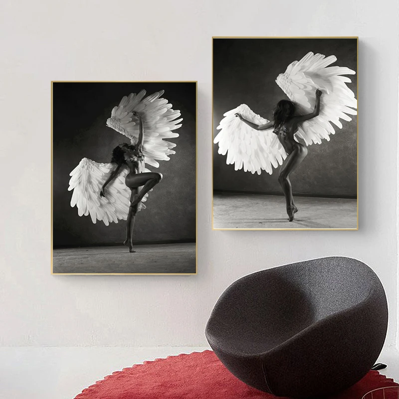 Modern Fashion Victoria Dancing Naked Girl Angels with Wings Poster and Prints Canvas Painting Wall Art Picture for Living Room
Modern Fashion Victoria Dancing Naked Girl Angels with Wings Poster and Prints Canvas Painting Wall Art Picture for Living Room