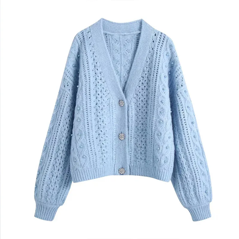 Women Autumn Casual Loose Cardigan Sweaters 2021 Fashion Hollow Out Knitting Pearl Female V-Neck Buttons Sweater Clothing
Women Autumn Casual Loose Cardigan Sweaters 2021 Fashion Hollow Out Knitting Pearl Female V-Neck Buttons Sweater Clothing