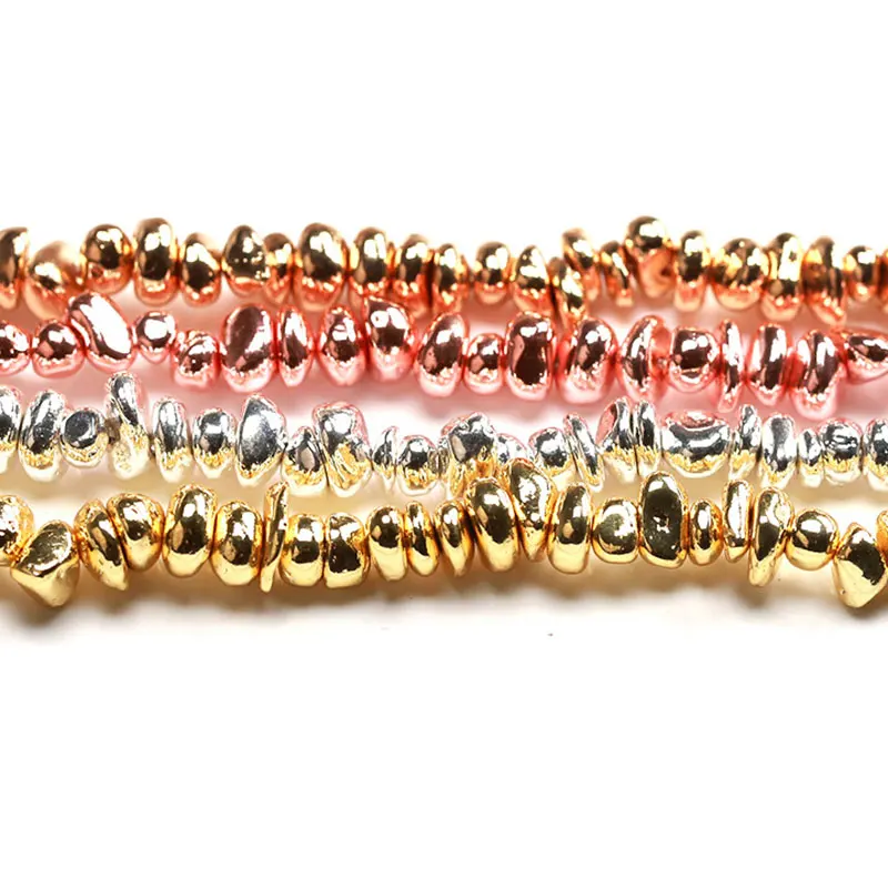 Gold Silvers Hematite Irregular Gravel Spacer Loose Beads For Jewelry Making Bracelet DIY Finding Accessorries 4-8mm
Gold Silvers Hematite Irregular Gravel Spacer Loose Beads For Jewelry Making Bracelet DIY Finding Accessorries 4-8mm