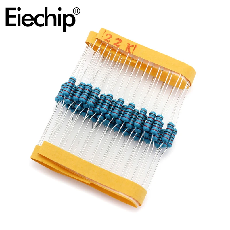 100pcs/lot 0.5W 1 ohm 1% Metal film resistor 1/2W resistance 22K Electronic resistors
100pcs/lot 0.5W 1 ohm 1% Metal film resistor 1/2W resistance 22K Electronic resistors
