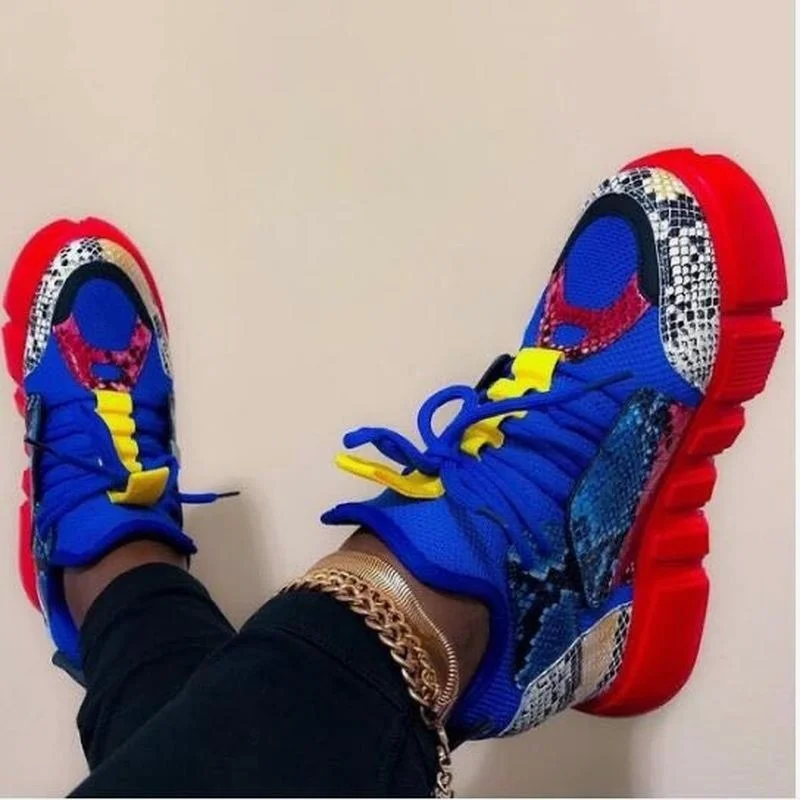 Women Vulcanize Sneakers Mix Color Platform Mid Heel Snake Patchwork Lace Up Casual Fashion 2021 Ladies Shoes Zapatos De Mujer
Women Vulcanize Sneakers Mix Color Platform Mid Heel Snake Patchwork Lace Up Casual Fashion 2021 Ladies Shoes Zapatos De Mujer