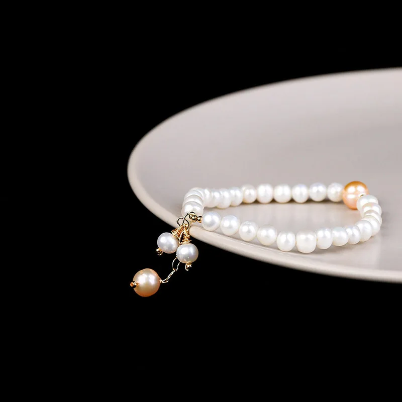 Delicate Round Freshwater Pearl Beads Bracelet Chains Jewelry Women Simple White Wrist Bracelet Gifts to Girlfriend SL019
Delicate Round Freshwater Pearl Beads Bracelet Chains Jewelry Women Simple White Wrist Bracelet Gifts to Girlfriend SL019