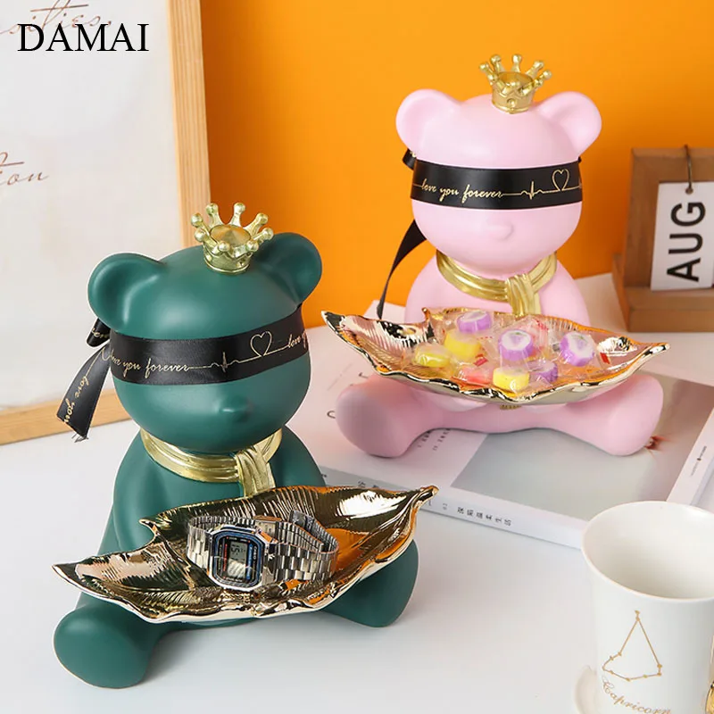 Bear Decorative Tray Modern Candy Snacks Golden Trays Living Room Storage Decoration Animal Statue Jewelry Cosmetics Organizer
Bear Decorative Tray Modern Candy Snacks Golden Trays Living Room Storage Decoration Animal Statue Jewelry Cosmetics Organizer