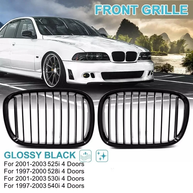 Gloss Black Front Hood Kidney Grill for -BMW E39 5-Series 525I 528I 530I 540I M5 1997-2003 Front Bumper Grille
Gloss Black Front Hood Kidney Grill for -BMW E39 5-Series 525I 528I 530I 540I M5 1997-2003 Front Bumper Grille