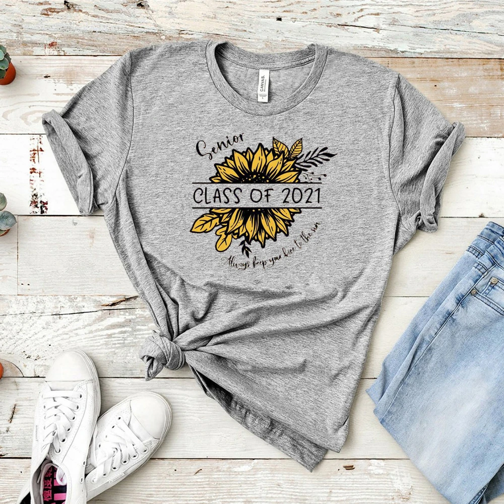 Class of 2021 Women Shirt Unisex Casual Short Sleeve Tee Sunflower Printing Female Tops Funny Couple Comfort T-shirt
Class of 2021 Women Shirt Unisex Casual Short Sleeve Tee Sunflower Printing Female Tops Funny Couple Comfort T-shirt