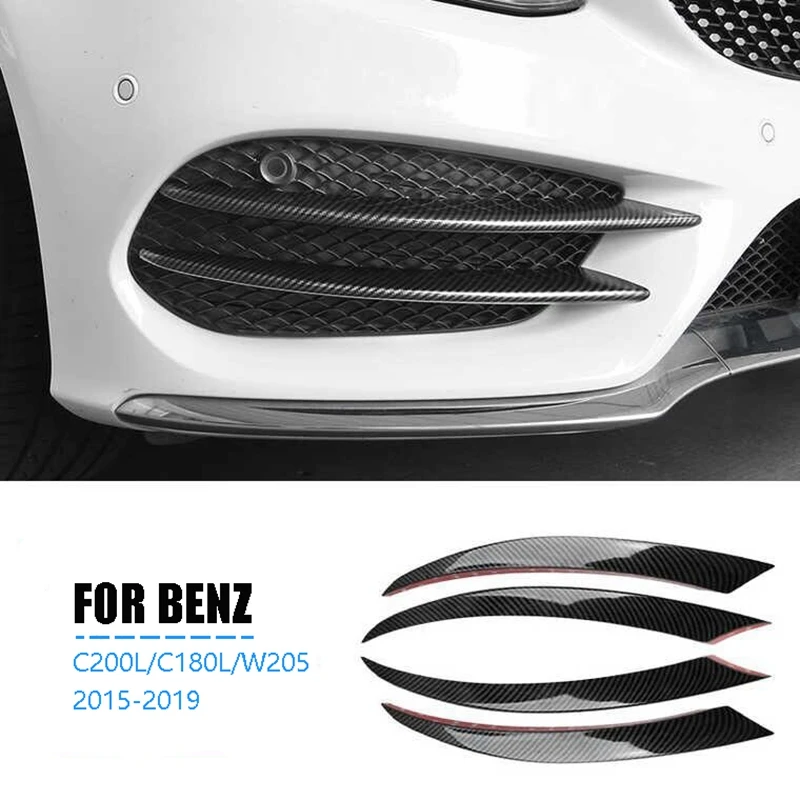 Carbon Fiber Front Bumper Lip Splitter Spoiler Fog Lights Trim Sticker for Mercedes Benz C Class W205 C180 C200L/C180L
Carbon Fiber Front Bumper Lip Splitter Spoiler Fog Lights Trim Sticker for Mercedes Benz C Class W205 C180 C200L/C180L