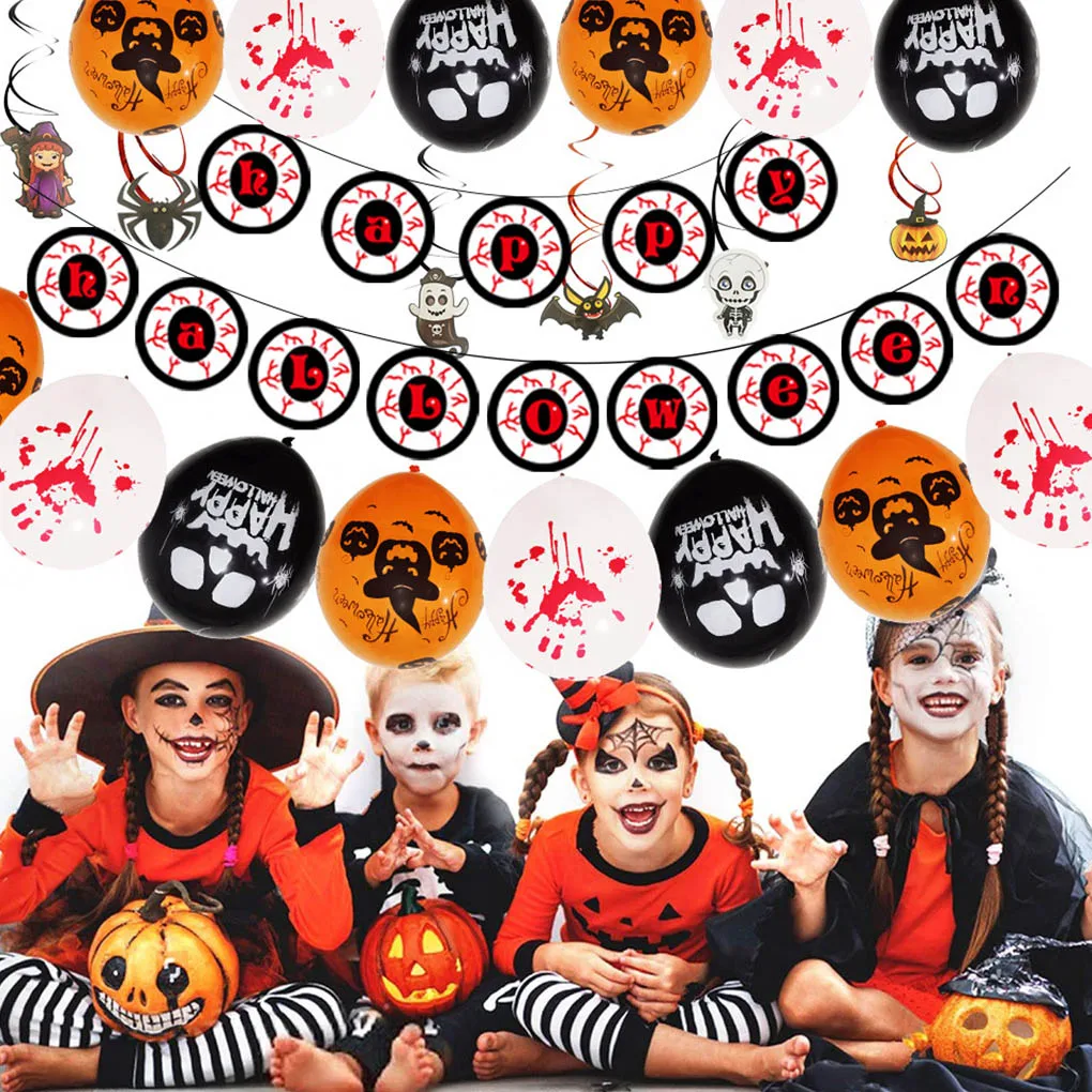 Halloween Balloon Set Round Black Orange White Latex Balloon Letter Pull Flag Ghost Pull Flower Holiday Theme Party Decoration
Halloween Balloon Set Round Black Orange White Latex Balloon Letter Pull Flag Ghost Pull Flower Holiday Theme Party Decoration