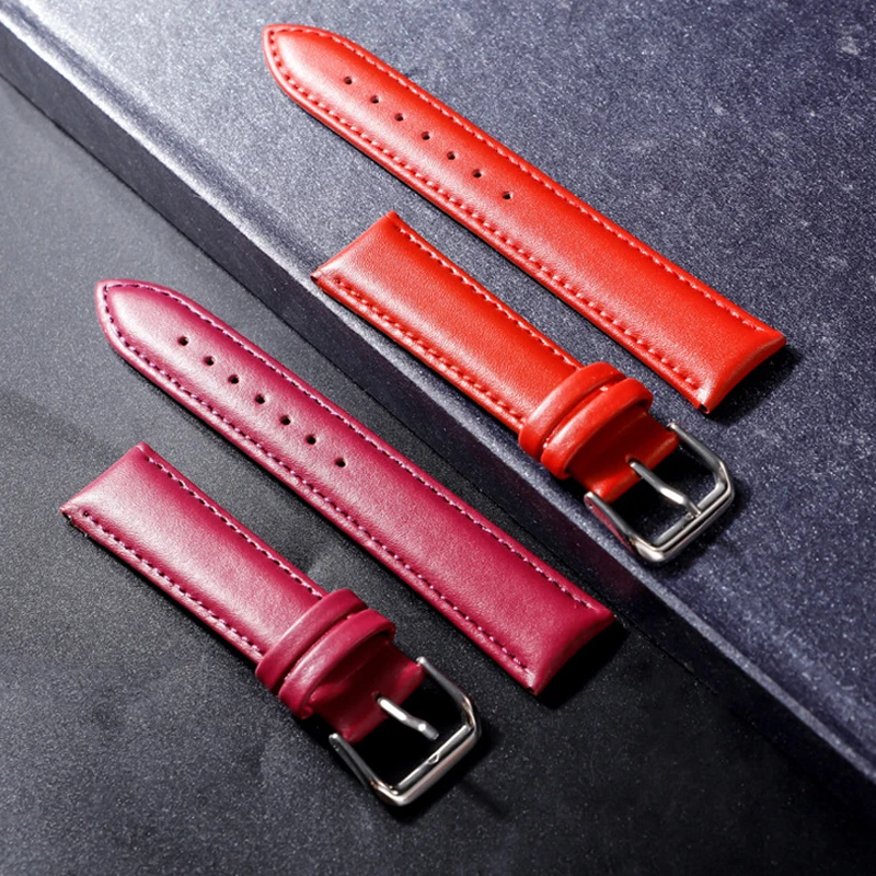 12 14 16 18 20 21 22mm Genuine Leather Watchband Soft Material Watch Band Wrist Strap With Silver Color Stainless Steel Buckle
12 14 16 18 20 21 22mm Genuine Leather Watchband Soft Material Watch Band Wrist Strap With Silver Color Stainless Steel Buckle