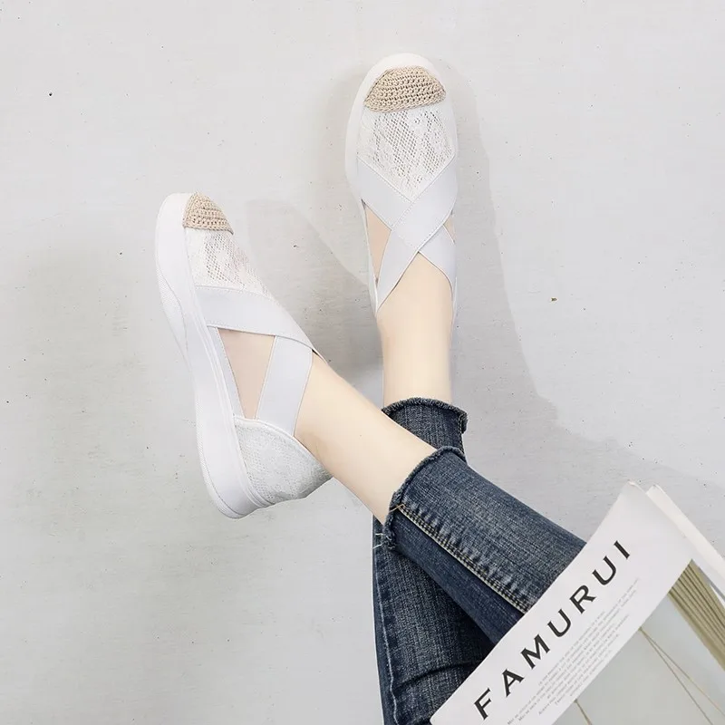 Fashion Sandals Women Retro Sewing Mesh Flats Summer Shoes Woman Elastic Bandage Casual Platform Sandals 2020 Sandalias Mujer
Fashion Sandals Women Retro Sewing Mesh Flats Summer Shoes Woman Elastic Bandage Casual Platform Sandals 2020 Sandalias Mujer